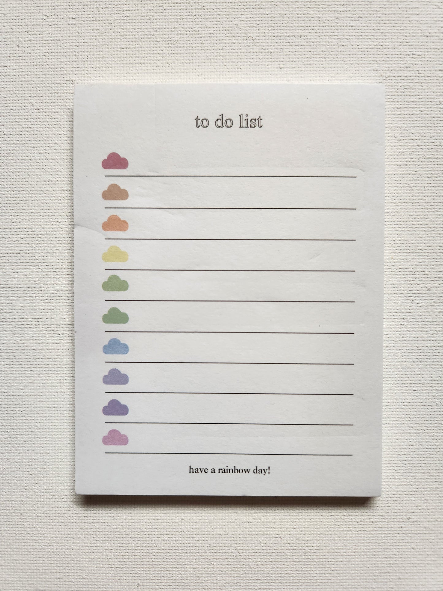 Rainbow Clouds To Do List Note Pad